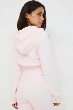 Clearance Gina Tricot Slim fit zip hoodie Roze