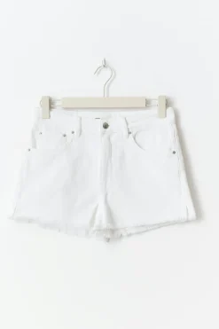 Discount Gina Tricot Slit denim shorts Wit