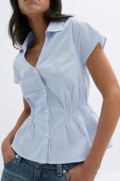 Discount Gina Tricot Smock blouse Blauw