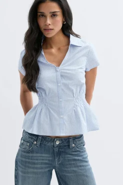 Discount Gina Tricot Smock blouse Blauw