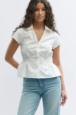Hot Gina Tricot Smock blouse Wit