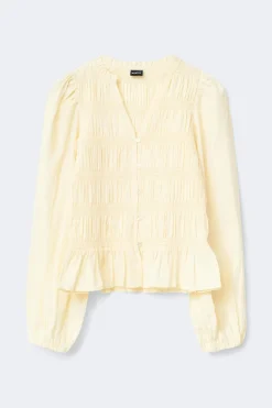 Discount Gina Tricot Smock blouse Geel