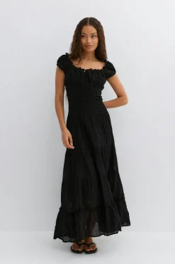 Discount Gina Tricot Smock dress Zwart