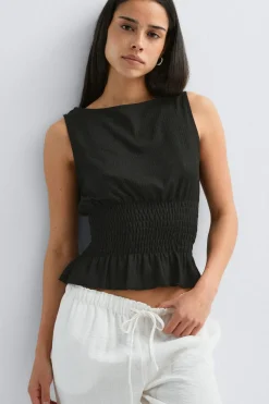 Best Gina Tricot Smock top Zwart
