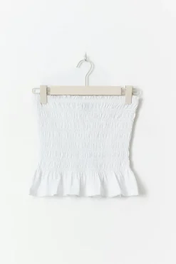 New Gina Tricot Smock tube top Wit