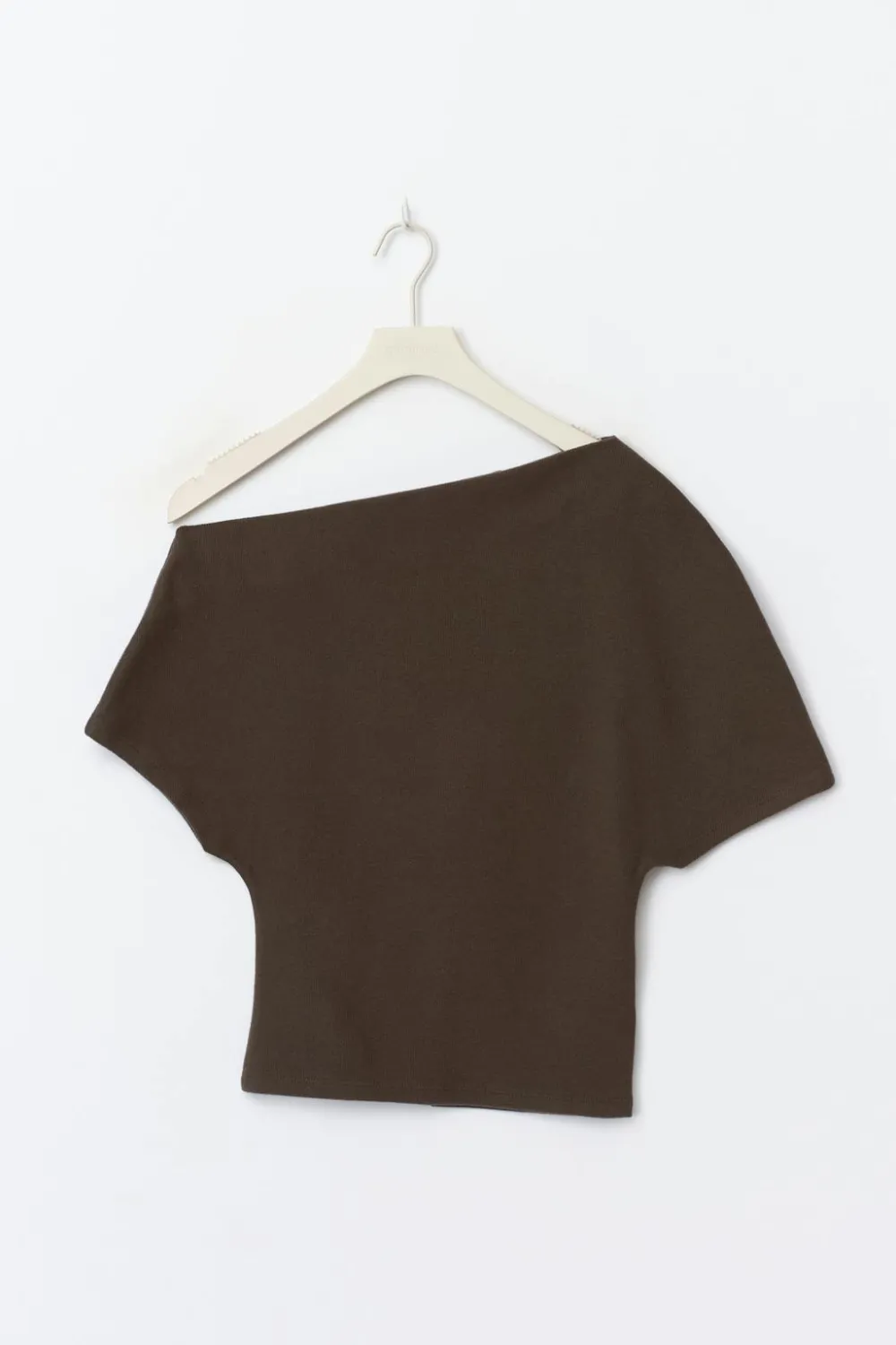 Discount Gina Tricot Soft asymmetric top Bruin