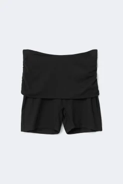 Online Gina Tricot Soft folded yoga shorts Zwart