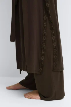 Best Gina Tricot Soft lace loungewear robe Bruin