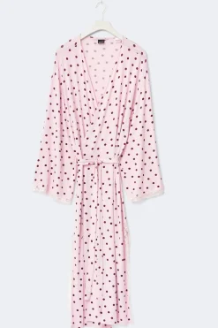 Discount Gina Tricot Soft lace loungewear robe Roze