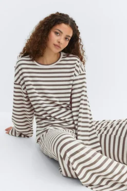 New Gina Tricot Soft loungewear longsleeve top Wit