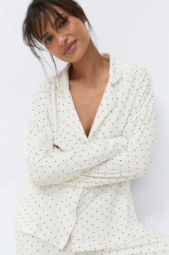 Gina Tricot Soft pyjamas shirt Wit
