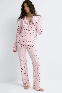Outlet Gina Tricot Soft pyjamas shirt Roze