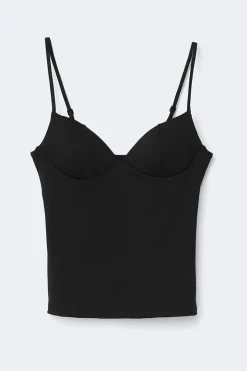 Online Gina Tricot Soft shaping wow singlet Zwart
