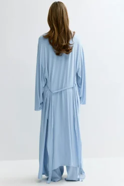 Sale Gina Tricot Soft slit loungewear robe Blauw