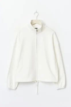 Online Gina Tricot Soft sport zip sweater Wit