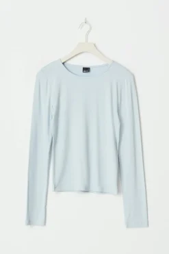 Discount Gina Tricot Soft touch crew neck top Blauw