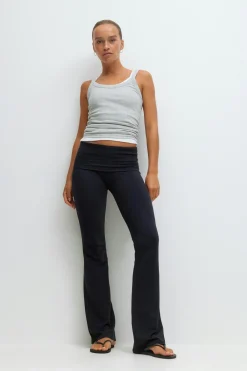 Sale Gina Tricot Soft touch folded trouser Blauw