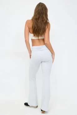 Online Gina Tricot Soft touch folded trouser Grijsv