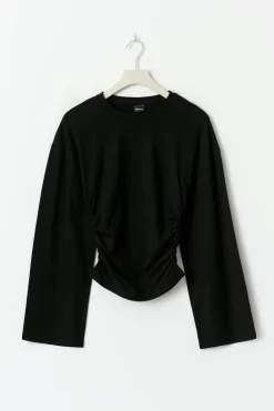 Best Gina Tricot Soft touch wide sleeve top Zwart