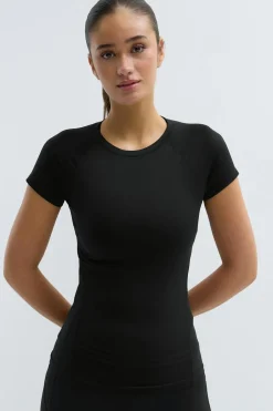 Online Gina Tricot Soft yoga tee Zwart