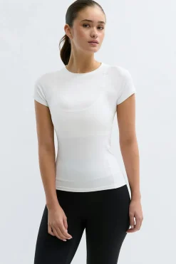 New Gina Tricot Soft yoga tee Wit