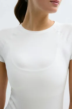 New Gina Tricot Soft yoga tee Wit