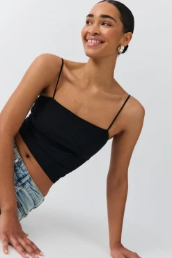 Gina Tricot spaghetti strap singlet Zwart