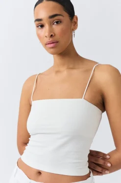 Best Gina Tricot spaghetti strap singlet Wit