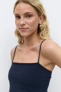 New Gina Tricot spaghetti strap singlet Blauw