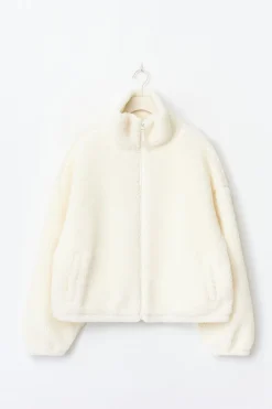 Clearance Gina Tricot Sport fleece jacket Wit
