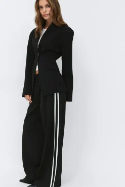 Hot Gina Tricot Sporty wide trousers Zwart