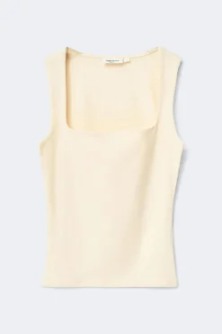 Gina Tricot Square neck tank top Geel