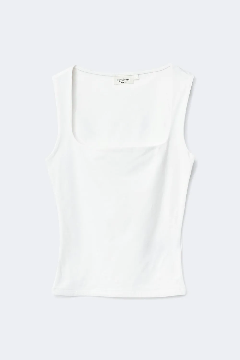 Sale Gina Tricot Square neck tank top Wit