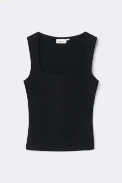 Hot Gina Tricot Square neck tank top Zwart