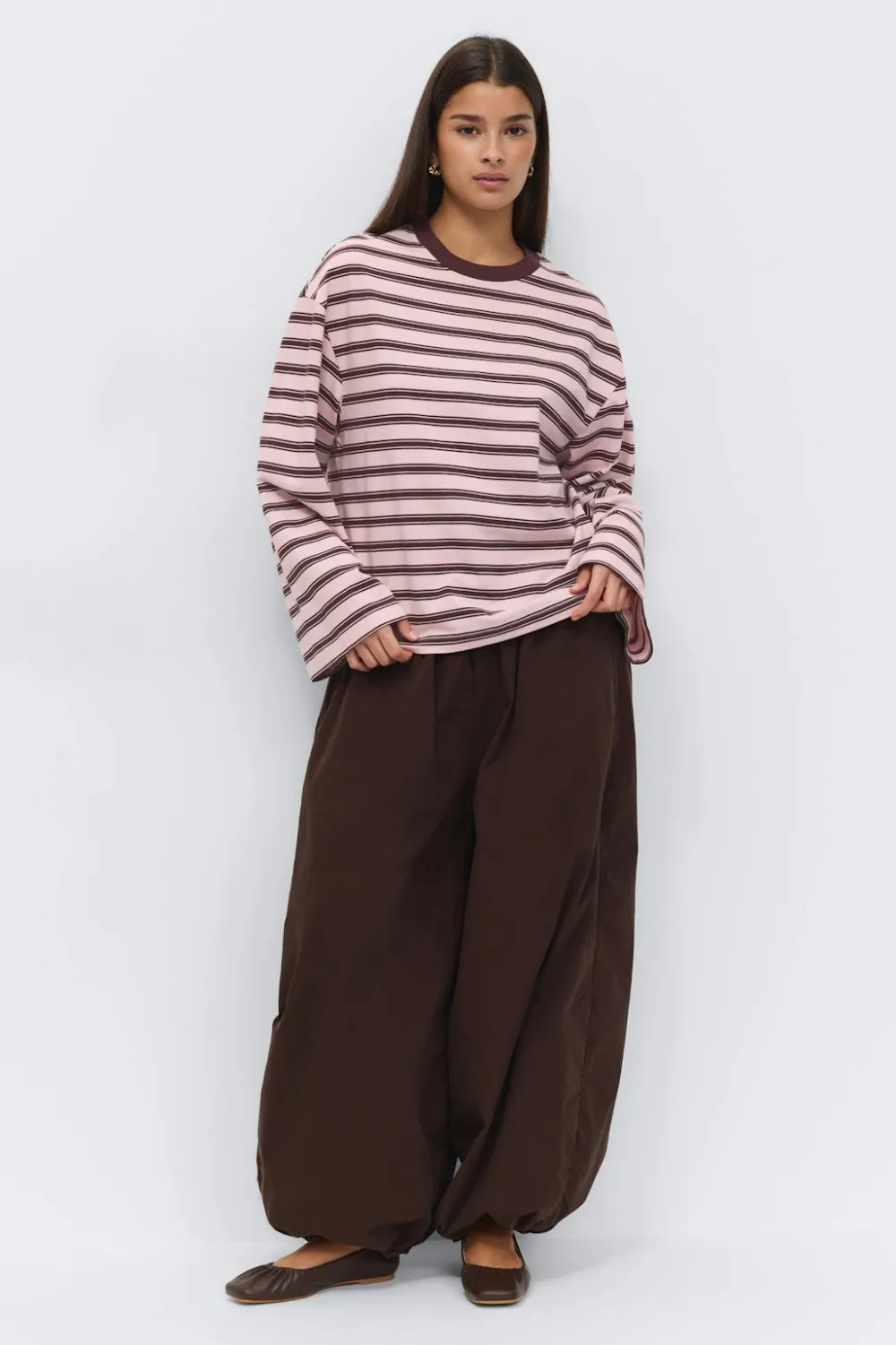 Best Gina Tricot Stripe long sleeve tee Roze