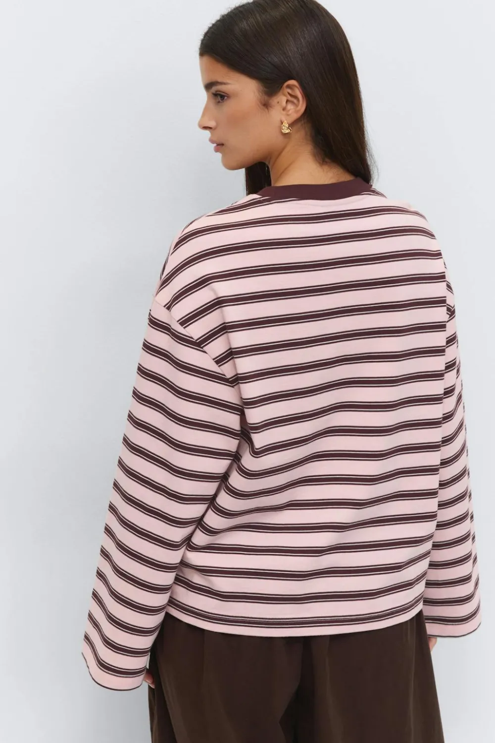 Best Gina Tricot Stripe long sleeve tee Roze