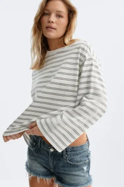 Clearance Gina Tricot Stripe long sleeve tee Blauw