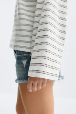 Clearance Gina Tricot Stripe long sleeve tee Blauw