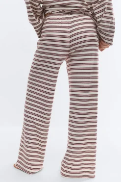 Clearance Gina Tricot Striped soft trousers Paars