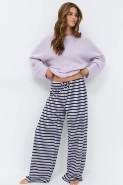Discount Gina Tricot Striped soft trousers Paars