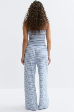 Clearance Gina Tricot Striped soft trousers Blauw
