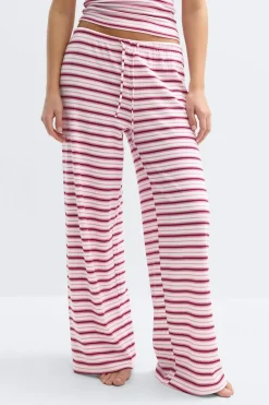 Sale Gina Tricot Striped soft trousers Wit