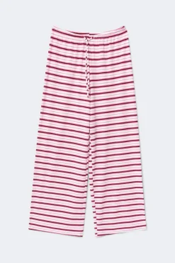 Sale Gina Tricot Striped soft trousers Wit