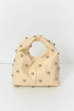Discount Gina Tricot Studded handbag Geel