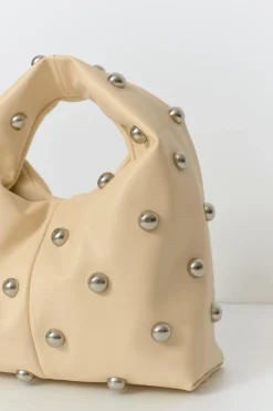 Discount Gina Tricot Studded handbag Geel