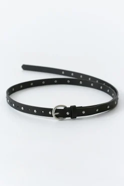 New Gina Tricot Studded long belt Zwart