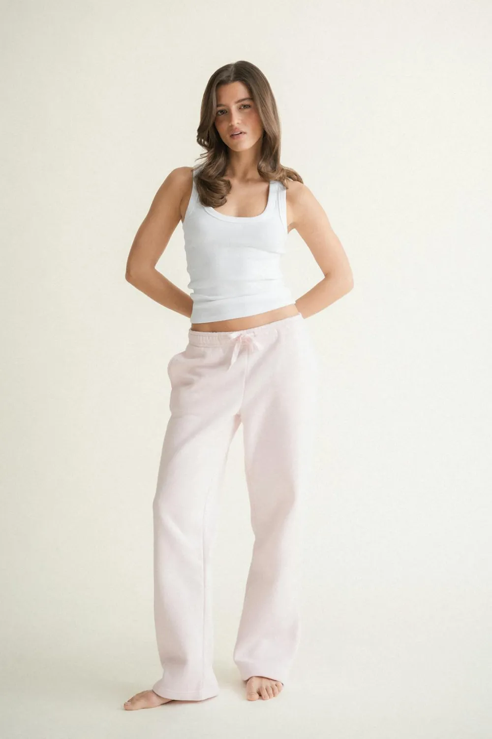 Online Gina Tricot Super stretch scoop neck tank Wit