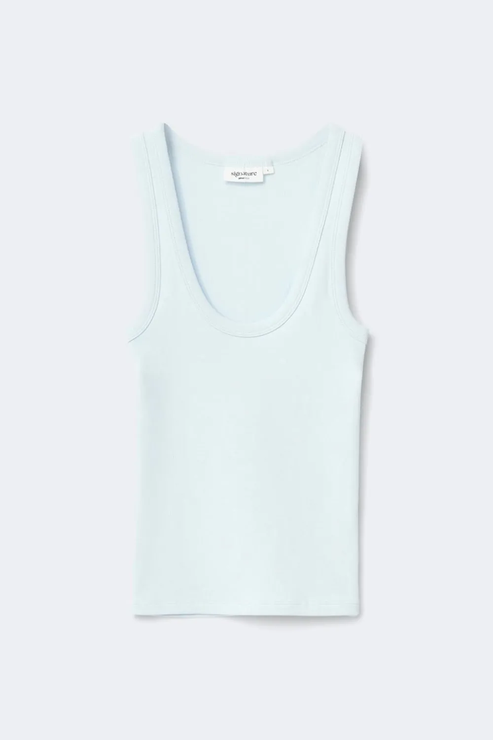 Hot Gina Tricot Super stretch scoop neck tank Blauw