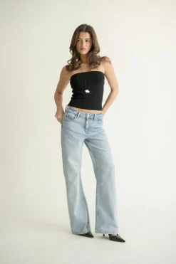 Hot Gina Tricot Super stretch tube top Zwart