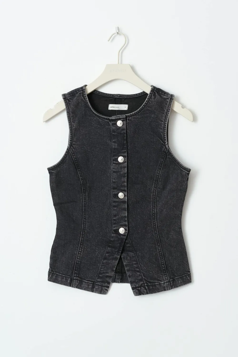 Online Gina Tricot Tailored denim vest Zwart